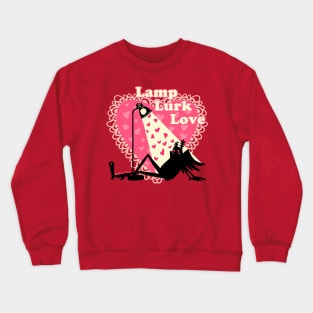 Lamp Lurk Love Mothman Cryptid Valentine Crewneck Sweatshirt